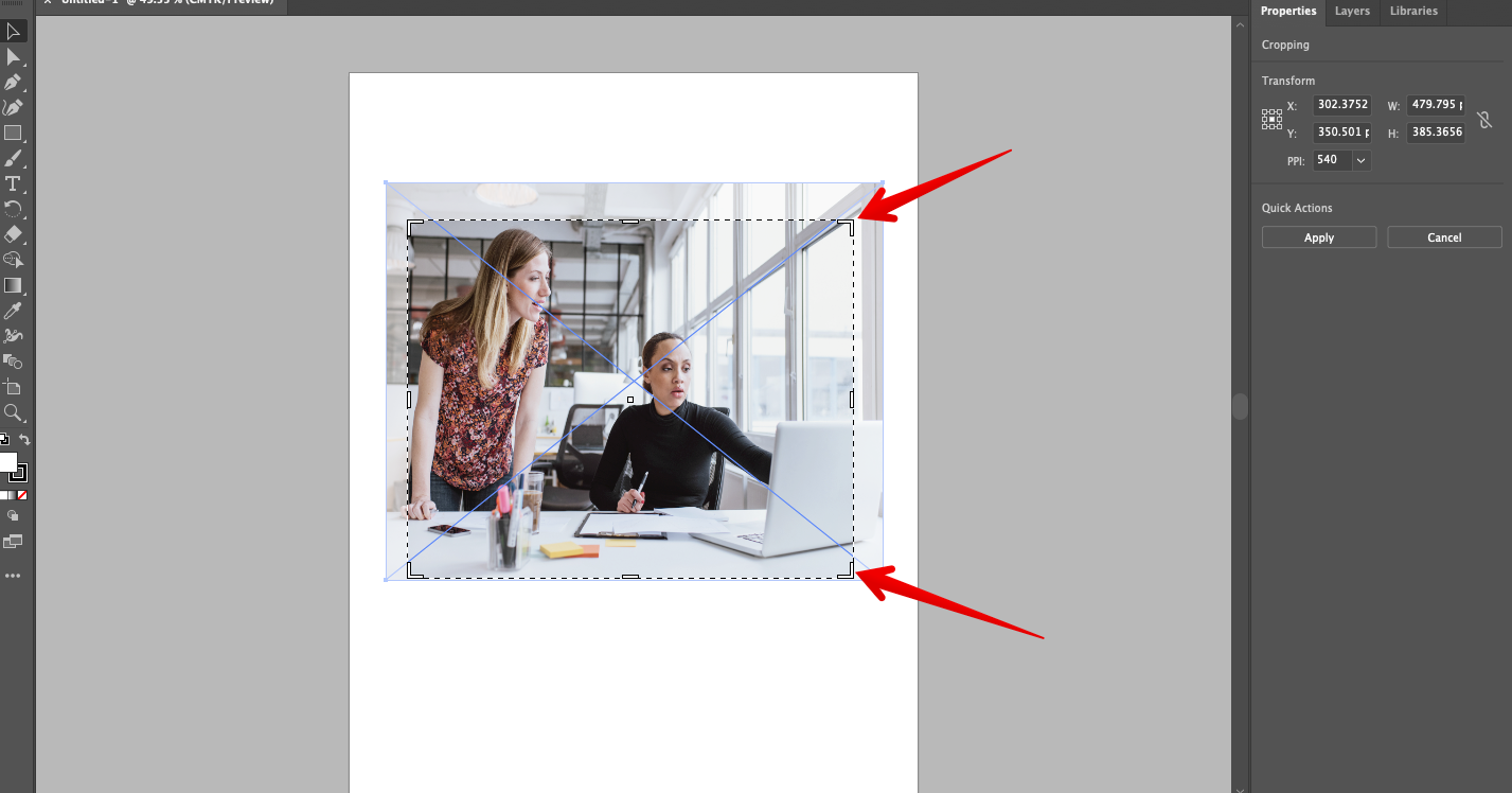 Drag the Crop Edges to Crop Image