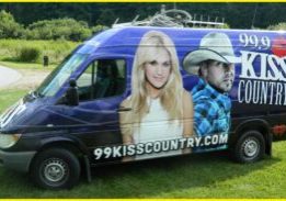 vehicle wrap sample of radio station